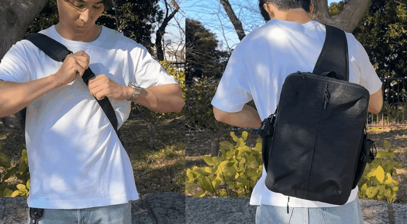 14インチ、A4が入る驚異の6層構造と15ポケットで収納上手なスリング 14インチ、A4が入る驚異の6層構造と15ポケットで収納上手なスリング